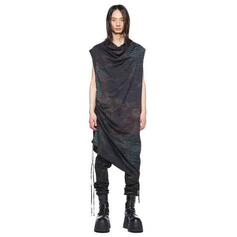 JULIUS 917KNM4 Noise / Digital Noise Shirring Top